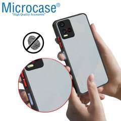 Microcase Vivo Y21a London Serisi Darbeye Dayanıklı Kılıf - Buzlu Siyah AL3415
