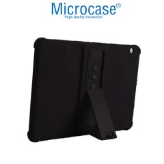 Microcase Huawei Mediapad T3 10 9.6 inch Standlı Silikon Kılıf - Siyah