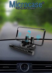 Microcase Mıknatıs Numaratörlü Araç içi Telefon Tutucu Siyah - AL2476