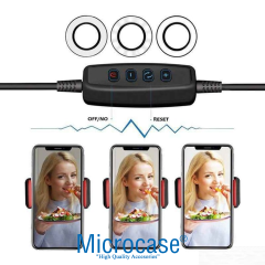 Microcase 3 Işık Modlu Masaüstü Ring Light Telefon Tutuculu Işık USB Girişli Vlog ve Yayın Işığı - AL5208