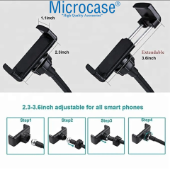 Microcase 3 Işık Modlu Masaüstü Ring Light Telefon Tutuculu Işık USB Girişli Vlog ve Yayın Işığı - AL5208