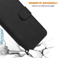 Microcase OnePlus 13 Darbeye Dayanıklı Cüzdanlı ve Standlı Kapaklı Deri Kılıf Siyah AL4232