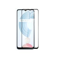 Microcase Realme C21Y Tam Kaplayan Çerçeveli Cam - Siyah