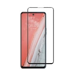 Microcase Tecno Spark 8 Pro Tam Kaplayan Çerçeveli Tempered Ekran Koruyucu - Siyah