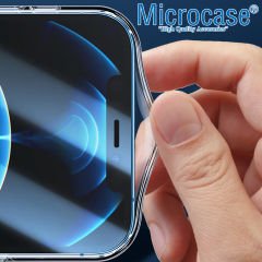 Microcase iPhone 14 için Magsafe Manyetik Darbeye Dayanıklı Yarı Esnek Plastik TPU Şeffaf Kılıf - AL8116