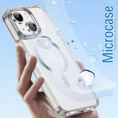 Microcase iPhone 14 için Magsafe Manyetik Darbeye Dayanıklı Yarı Esnek Plastik TPU Şeffaf Kılıf - AL8116