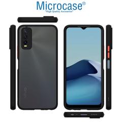 Microcase Vivo Y11S London Serisi Sert Kılıf - Buzlu Siyah