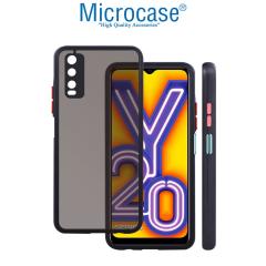 Microcase Vivo Y11S London Serisi Sert Kılıf - Buzlu Siyah