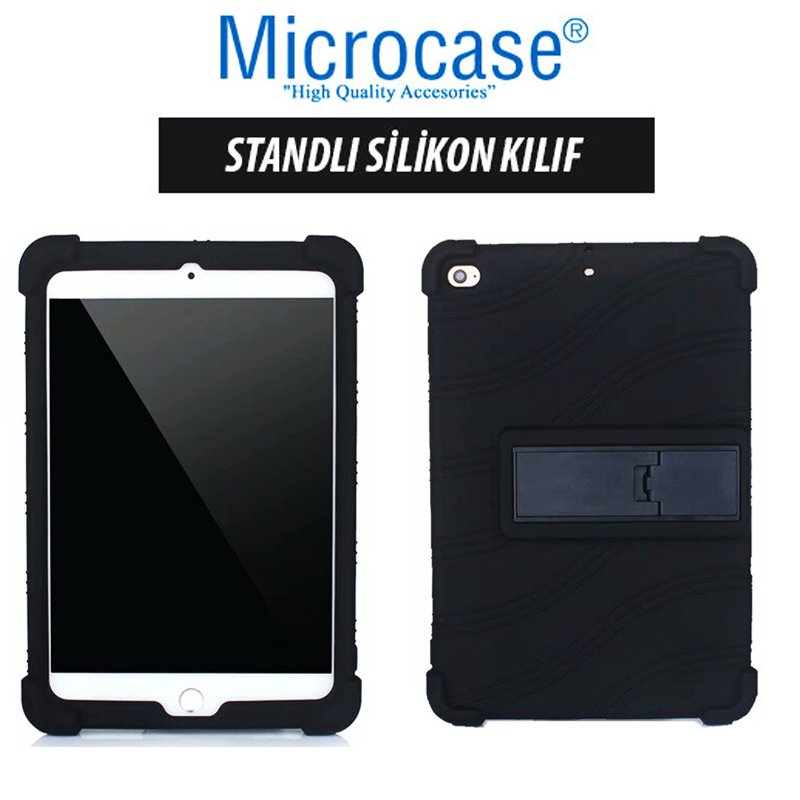 Microcase iPad Mini 5 2019 Standlı Silikon Kılıf - Siyah