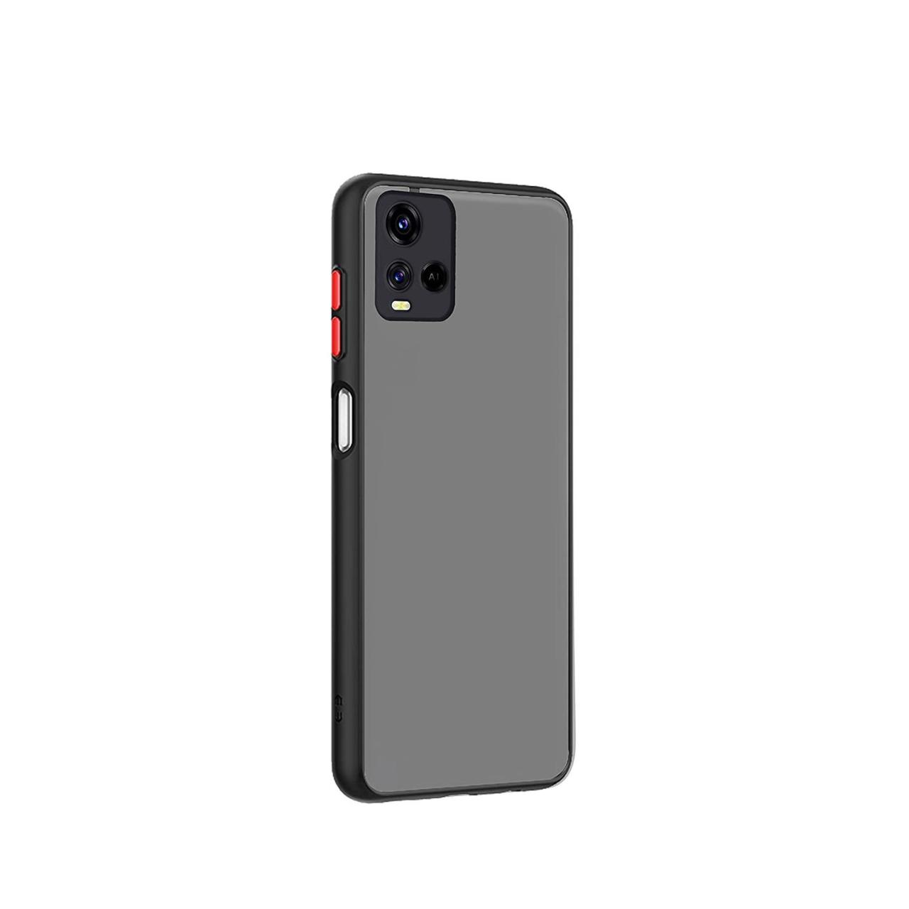 Microcase Vivo Y21 London Serisi Sert Kılıf - Buzlu Siyah