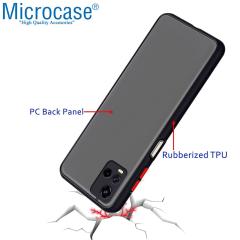 Microcase Vivo Y21 London Serisi Sert Kılıf - Buzlu Siyah