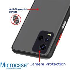 Microcase Vivo Y21 London Serisi Sert Kılıf - Buzlu Siyah