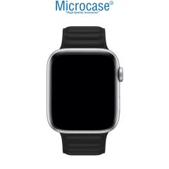 Microcase Apple Watch Ultra/Ultra 2 49mm ile   Uyumlu Mıknatıslı Deri Kordon Kayış - KY24-2