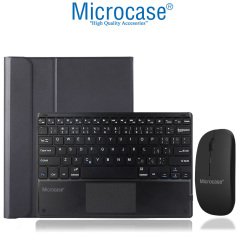 Microcase Lenovo Tab M10 TB-X505F Bluetooth Touchpad Klavye + Bluetooth Mouse + Standlı Kılıf - BKK7