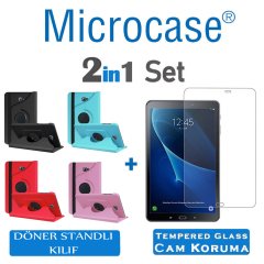 Samsung Galaxy Tab A T580 T585 T287 Dönerli Kılıf + Ekran Koruma