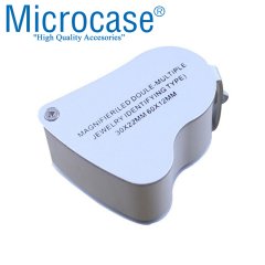 Microcase Led Işıklı Çift Göz 60X 30X Büyütme Büyüteç Model BY10