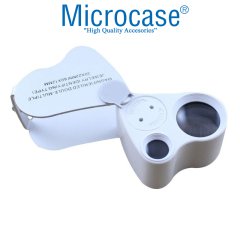 Microcase Led Işıklı Çift Göz 60X 30X Büyütme Büyüteç Model BY10