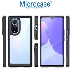 Microcase Huawei Nova 9 Shield Serisi Darbeye Dayanıklı Köşe Korumalı Yarı Esnek Plastik TPU Kılıf - Siyah