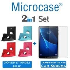 Samsung Galaxy Tab E T562 T560 T567 Dönerli Kılıf + Ekran Koruma