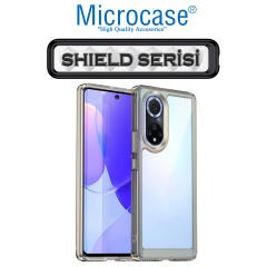 Microcase Huawei Nova 9 Shield Serisi Darbeye Dayanıklı Köşe Korumalı Yarı Esnek Plastik TPU Kılıf - Füme