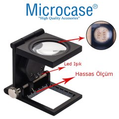 Microcase Hassas Ölçüm 10X Büyütme Büyüteç - Model No BY8