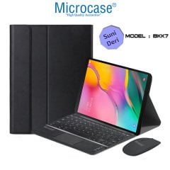 Microcase Samsung Galaxy Tab A 10.1 inç T510 Bluetooth Touchpad Klavye + Bluetooth Mouse + Standlı Kılıf -BKK7