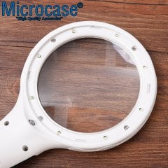 Microcase 8 Led Aydınlatmalı 10X Büyütme El Büyüteci - Model BY6