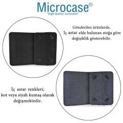 Microcase Samsung Galaxy Tab A 10.1 2019 T510 Delüx Serisi Universal Standlı Deri Kılıf - Lacivert