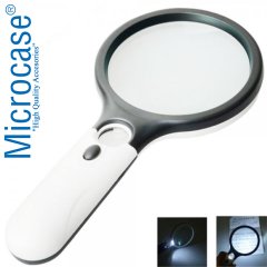 Microcase Işıklı Çift Gözlü 45X 3X Büyütme El Büyüteci Model: BY5