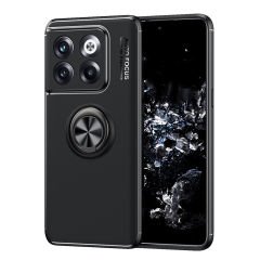 Microcase OnePlus Ace Pro 5G / OnePlus 10T Focus Serisi Yüzük Standlı Silikon Kılıf - Siyah AL3363