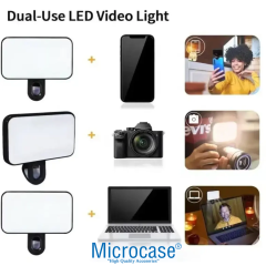 Microcase PY11 Şarjlı 3 Işık Modlu Softbox Mini Cep Ledi - AL5206