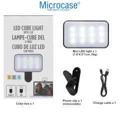 Microcase PY11 Şarjlı 3 Işık Modlu Softbox Mini Cep Ledi - AL5206