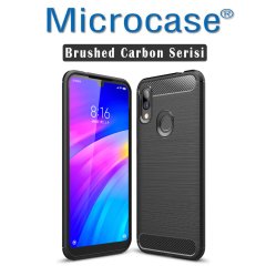 Microcase Xiaomi Redmi 7 Brushed Silikon Kılıf + CAM