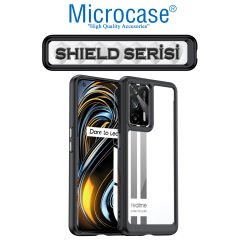 Microcase Realme GT 5G Shield Serisi Darbeye Dayanıklı Köşe Korumalı Yarı Esnek Plastik TPU Kılıf - Siyah