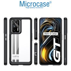 Microcase Realme GT 5G Shield Serisi Darbeye Dayanıklı Köşe Korumalı Yarı Esnek Plastik TPU Kılıf - Siyah