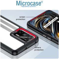 Microcase Realme GT 5G Shield Serisi Darbeye Dayanıklı Köşe Korumalı Yarı Esnek Plastik TPU Kılıf - Siyah