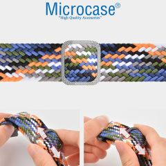 Microcase Apple Watch Ultra/Ultra 2 49mm  için Esnek Örgülü Kumaş Kordon Kayış - KY45-2