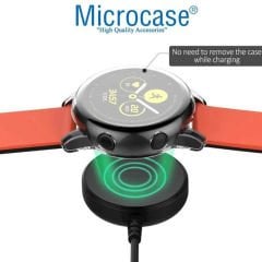 Microcase Samsung Galaxy Watch Active 1 40mm R500 için 2in1 SET Manyetik Şarj Aygıtlı Silikon Şarj Standı - AL3556