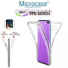 Microcase Samsung Galaxy S10 Plus 360 Tpu Serisi Ön Arka Full Cover Şeffaf Kılıf