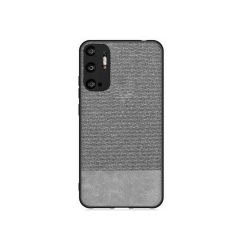 Microcase Xiaomi Redmi Note 11SE Fabrik Kumaş ve Deri Desen Kılıf - Gri