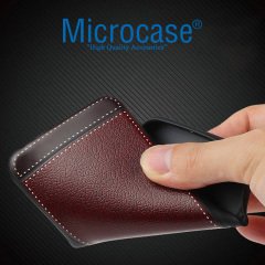 Huawei P20 Pro Leather Serisi Deri Kaplama SilikonKılıf-Kahve+Cam