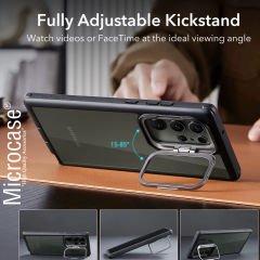 Microcase Samsung Galaxy S24 CAIRO Serisi Kamera Koruma ve Standlı Kılıf AL4971 Gri