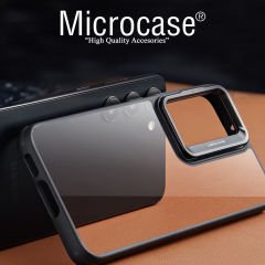 Microcase Samsung Galaxy S24 CAIRO Serisi Kamera Koruma ve Standlı Kılıf AL4971 Gri