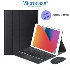 Microcase iPad 8.Nesil 10.2 2020 Bluetooth Touchpad Klavye + Bluetooth Mouse + Standlı Kılıf - BKK7