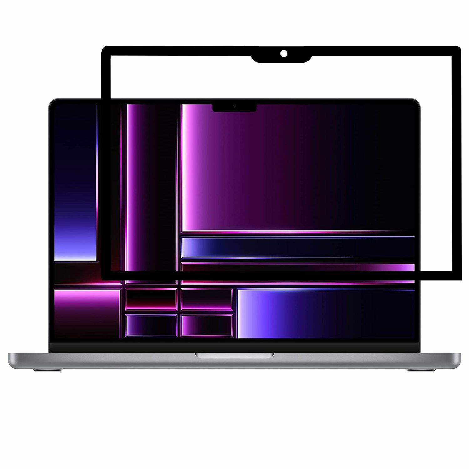 Microcase Macbook 2023 M2 Pro 14 A2779 Frame Tam Kaplayan Ekran Koruma Fİlmi-AL3377