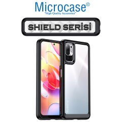 Microcase Xiaomi Redmi Note 11 SE Shield Serisi Darbeye Dayanıklı Köşe Korumalı Yarı Esnek Plastik TPU Kılıf - Siyah