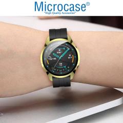 Microcase Huawei Watch GT2 46 mm Ekran Korumalı Sert Rubber Kılıf - Siyah