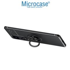 Microcase Honor 50 Focus Serisi Yüzüklü Kılıf - Siyah