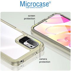 Microcase Xiaomi Poco M3 Pro Shield Serisi Darbeye Dayanıklı Köşe Korumalı Yarı Esnek Plastik TPU Kılıf - Füme