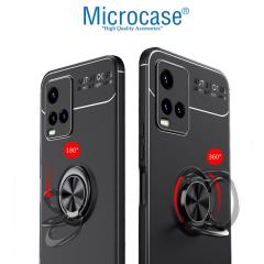 Microcase Vivo Y21S Focus Serisi Yüzüklü Kılıf - Siyah